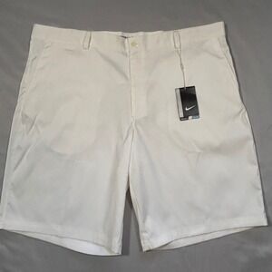 Nike Golf Tour Performance Dri Fit Mens Shorts Size 42 White Flat Front